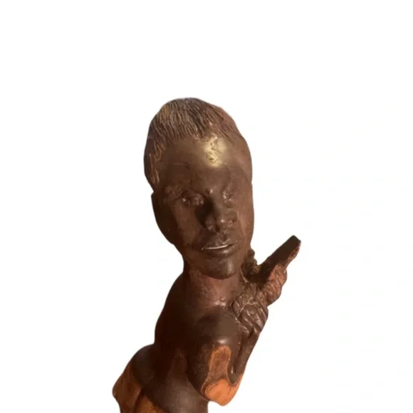 Vintage 1976 Noel Reid Jamaican hand carved Sculpture - Picture 6 of 7